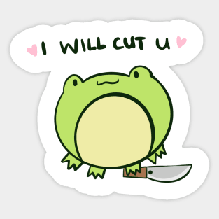 Threatening Froggy Sticker